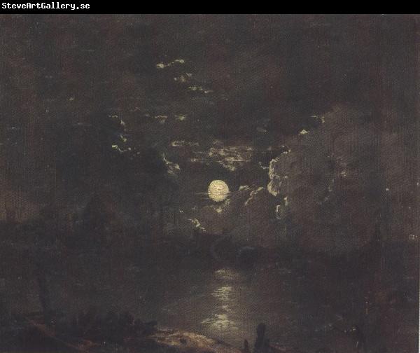 Attributed to henry pether The City of London from the Thames by Moonlight (mk37)